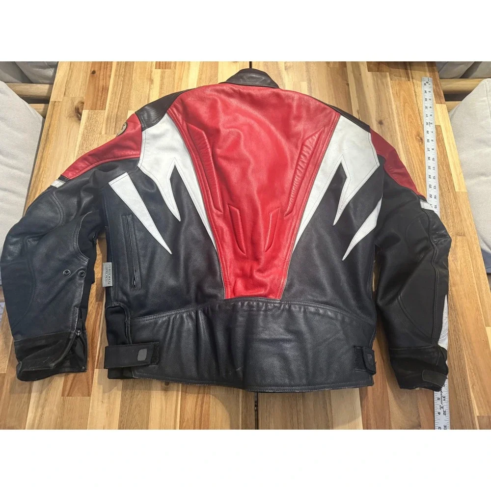 Joe Rocket Leather‎ Motorcycle Jacket Size 46 Red & Black men's large